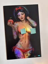 ZIRTY GIRLZ #2  SNOW WHITE Foil Topless LTD 45/50 . NATHAN SZERDY picture
