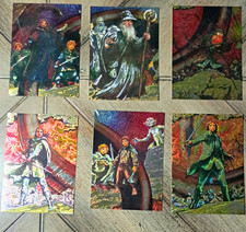 2006 topps lord of the rings masterpieces 6 card etched foil set picture
