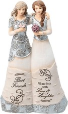 Pavilion Gift Company 6 Inch Collectible Elements Double Angel Figurine, Beige picture