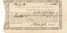 1782 dated Connecticut Line Bond signed by Peter Colt, Grandfather of Samuel C picture