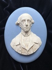 Antique c.1787 Wedgwood Jasperware Warren Hastings Portrait Medallion picture