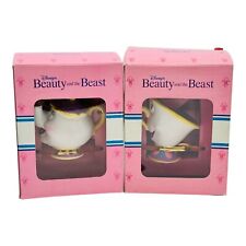 Schmid Disney’s Beauty And The Beast Set Of 2 Mrs Potts Chip Figurine NEW IN BOX picture