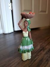 Beautiful Artisan Clay African Woman Figurine picture