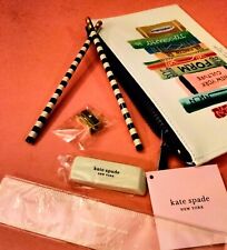 Kate Spade Pencil Case Pouch~'Bookshelf' w/ accessories~MSRP: $30~Buy it @$17.99 picture