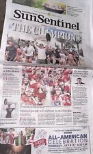 Florida Panthers NHL Championship first EVER championship SunSentinel News Paper picture