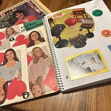 VTG Notebook Scrapbook Ephemera 60s-80s Stickers Poster Cards 100+ pc Handmade picture