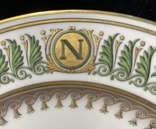 Antique Sevres Napolean III Imperial Porcelain Plate Gilt 10” 19th Century picture