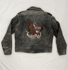 Harley Davidson Leather Jacket Mens XL Eagle Legendary Distressed Motorcycle picture