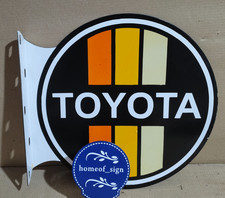 Toyota Porcelain Enamel Sign 19.5 x 17 Inches 2 Sides picture