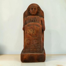 Rare Ancient Egyptian Scribe Statue Vintage Pharaonic Scholar Figurine Decor picture