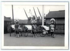 c1940's Rickshaw Drivers Crane View Durban South Africa RPPC Photo Postcard picture
