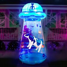 Syncfun 9 FT Tall Halloween Inflatable UFO Yard Decoration with Build-in LEDs picture
