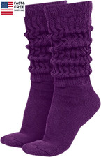 MDRE Women’S Extra Long & Heavy Slouch Socks – 100% Cotton, Made in USA, One Siz picture