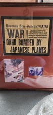 Framed Honolulu Star Bulletin Reproduction Dec 7, 1941 Pearl Harbor Hawaii picture
