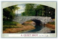 1911 A Quiet Spot Bridge Scene Armagh Pennsylvania PA Posted Antique Postcard picture