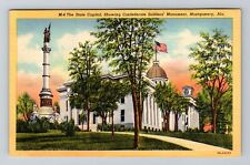 Montgomery AL-Alabama, Confederate Soldier's Monument, Vintage Postcard picture