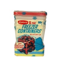 Vintage NOS Kordite Freeze Containers 5 Pint NEW Sealed Made in USA picture