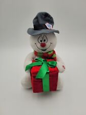 Frosty The Snowman Plush Animated Gemmy Christmas Sing Dance Present Light VIDEO picture