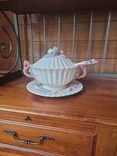 Vintage Fitz & Floyd Seahorse Seashell soup tureen set, Pristine, Complete picture