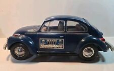 Vintage 1973 Volkswagen Beetle Bug Decanter, Jim Beam Collectible, Blue, Rare  picture