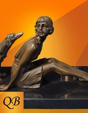 ART DECO BRONZE FRIENDS FOREVER STATUE D CHIPARUS SCULPTURE FIGURINES ORNAMENTS picture