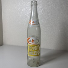 Vintage Soda Pop Bottle. A &W Root Beer, 16 Oz Big Bottle picture