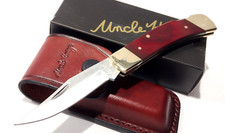 Schrade Old Timer Uncle Henry Smoky Lockback Folding Pocket Knife Sheath New LB5 picture