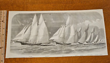 Harper's Weekly 1860 Sketch Print Restless Stake Boat Haze Alpha Rebecca Rowena picture