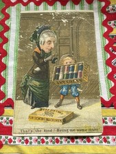 Victorian 1880s Trade Card Advertising J&P Coats Thread and Cotton. picture