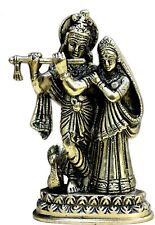 StonKraft - Radha Krishna Pair Murti Idol Statue Sculpture - Brass - 6