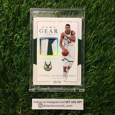 Giannis Antetokounmpo 2016-17 Panini National Treasures #7 Jersey Patch - 03/25 picture