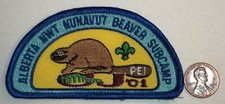 BSA BSC 2001 CANADIAN JAMBOREE ALBERTA NWT NUNAVUT BEAVER SUBCAMP P.E.I.PATCH picture