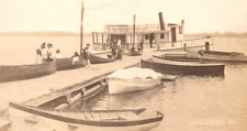 RPPC Real Photo Postcard - Ferry at Dock - Lakewood - Maine picture