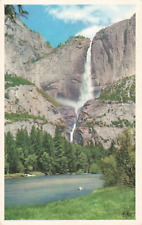Yosemite National Park CA California, Yosemite Falls, Vintage Postcard picture
