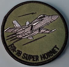 F/A-18 Super HORNET Naval Strike FIGHTER Iron On Patch FA-18 USAF NAVY Military picture