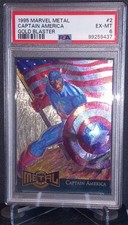 1995 Marvel Captain America GOLD BLASTER INSERT PSA 6 picture