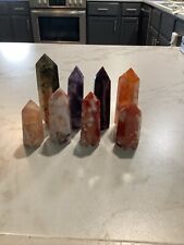 Lot Of 8 Mixed Crystal 2.25” - 3.75” Towers picture
