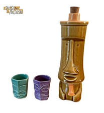SHAG Tiki Collectibles Decanter & 2 Shot Glasses Set 2006 Josh Agle Box NEW picture