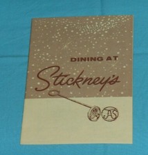 vintage STICKNEY'S HICK'RY HOUSE Flamingo Golden Chicken Scandia House BROCHURE picture