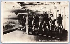 a gun crew of marines e. muller jr. real photo postcard RPPC unposted picture