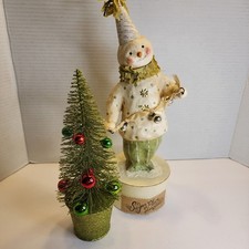 Nicol Sayre Vintage Style Sugar Plum SNOWMAN Clown With CHRISTMAS TREE π picture