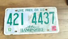 New Hampshire License Plate LIVE FREE OR DIE Old Man Of The Mountain #421 4437 picture