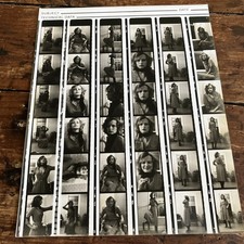 Vintage 1970s B&W Contact Sheet – Ilford HP5 – Dramatic Female Portrait Fashion picture