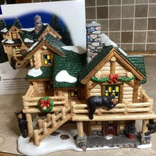 Dept 56 Snow Village Jonathan The Bear Man’s Carving Studio- Box,light Cord-EUC picture