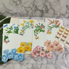 Current Vintage 80s Just A Notes Blank Note Card Set Flower Garden Floral picture