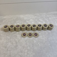 VINTAGE 93 Chips 8g COMPOSITE MERMAID MOLD POKER CHIPS $25 STICKER SOME WEAR picture