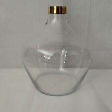 Frontgate Large Garance Vase, Handblown Glass w/ 18K Gold Rim 12