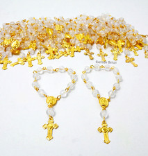 24 Baptism Mini Rosary Favors Communion Rosario Wedding Recuerdos Bautizo Boda picture