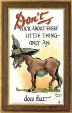 Embossed Tuck Postcard Knocks Witty and Wise 165 Artist Dwig Ass Kicks Everyting picture