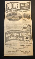 1950’s Mobilgas Automobile Stock Cars Newspaper Ad picture